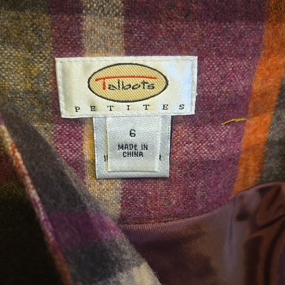 Talbots Plaid Wool Skirt With Pockets - Multicolor - Picture 2 of 4